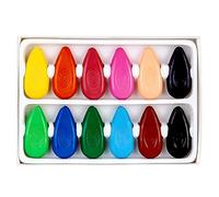 YSDYY Set di 12 pastelli per bambini, a forma di goccia, pastelli giganti, pastelli girevoli, forniture estetiche artistiche, adatti per pittura, graffiti (12 colori)