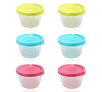 YSDYY Set di 6 contenitori salvafreschezza, con coperchio, da cucina, a prova di perdite, riutilizzabili, adatti per microonde, congelatore e lavastoviglie (160 ml)
