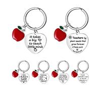 YSDYY Set di portachiavi da 6 pezzi, regalo per la festa dell'insegnante per la laurea, compleanno, per donne e uomini