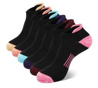 YSense Snug Calzini Corti Donna 6 Paia, Donne a Piedi Calzini Di Cotone Antiscivolo Traspirante Ammortizzati, Escursionismo All'aperto Anti Blister Calzini Di Sostegno Sportivo per Le Donne EU 35-40