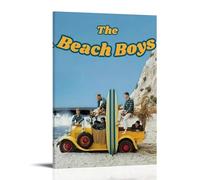 YSHCHEN Poster decorativo da parete su tela con personaggi famosi di The Beach Boys, serie Stars, 20 x 30 cm, con cornice