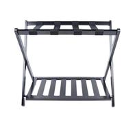 YShiuoL Portavaligia Pieghevole Foldable Space-Saving Home Storage Double-Layer Luggage Rack Excellent Load-Bearing Capacity for The Bedroom and Guest Room
