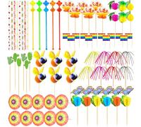 Ysimple 171 Pezzi Ombrelli da Cocktail,Decorazioni per Cocktail,Ombrellini da Cocktail,Riutilizzabile Bastoncini per Cocktail per Matrimoni,Bevande Torte Frutta Decorazioni Festa