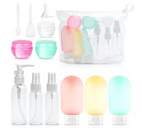 Ysimple Ricaricabili Bottiglie da Viaggio,Set di 13 Kit Viaggio Liquidi,Contenitori Viaggio Aereo,Contenitori da Viaggio Per Liquidi,per Shampoo,Crema,Lozione,Balsamo,Liquidi