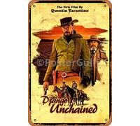 Ysirseu Django Unchained | Jamie Foxx Movies Vintage Coffee Bar Decor 30,5 x 45,7 cm Targa in latta decorazione da parete