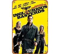 Ysirseu Targa in latta con scritta "Brad Pitt in The Inglorious Basterds top 250", decorazione da parete per bar, 30,5 x 45,7 cm