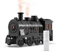 Ysislybin Diffusori di Oli Essenziali per Treni, Umidificatore per Locomotive da 300 Ml con Telecomando, Flame Diffuser Treno, 2 modalità di Illuminazione, 2 Timer, 2 modalità di Nebbia