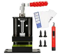 Ysislybin Morsetti per Mazze da Golf, Morsa per Mazze da Golf per Il Regripping con Quattro Viti Raschietto e Nastro Biadesivo Fermo del Corpo del Palo in Alluminio e Ferro con Manicotto in Gomma