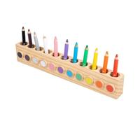 Ysislybin Portapenne in Legno da 16,4 x 1,5 x 2,7 Pollici, Portapenne Per Bambini Con 11 Scomparti, Organizer da Scrivania, Scatola Per Penne Per Scuola, Ufficio e Casa