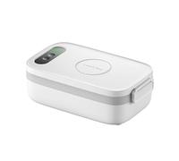 Ysislybin Scaldavivande Elettrico Portatile, 1L Scatola da Pranzo Riscaldata a Batteria per Adulti Portatile in Acciaio Lunch Box Portavivande Termico con Display Temperatura per Auto Camion Uffici