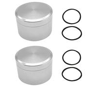 Ysislybin Scatola Sigillante Portatile in Alluminio, Impermeabile, Portatile per Pillole, Tè, Accessori Personali, Cosmetici e Bellezza, Argento, Moderno, 70 ml, 2 Compartimenti