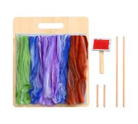 Ysislybin Tavola per Miscelare i Filati con Supporto Regolabile, Set di Spazzole per Cardare, Strumenti in Feltro per Miscelare i Colori, Organizzare Progetti di Feltro con Ago, Filatura e Bricolage