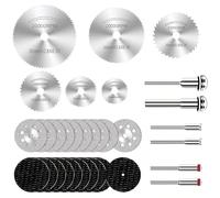 ysister 32 Pezzi HSS Lama per Seghe Circolare,HSS Lama per Seghe Circolare,Dischi Taglio per Dremel,Dischi Diamantati Mini di Tagliante,mini Disco Diamantato per Tagliare Legno, Plastica