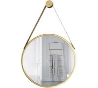 -ysj Specchio da Bagno Iron Art Specchio da Spogliatoio da Bagno Specchio per Il Trucco Barbiere Specchio Decorativo Negozio di Abbigliamento Prova Lo Specchio Specchio Rotondo Specc, Gold, 40CM