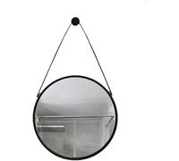 -ysj Specchio da Bagno Iron Art Specchio da Spogliatoio da Bagno Specchio per Il Trucco Barbiere Specchio Decorativo Negozio di Abbigliamento Prova Lo Specchio Specchio Rotondo Specc, Black, 70CM