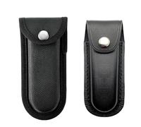 YSJCHEBS 1 Custodia per Coltelli in Pelle E 1 Custodia per Coltelli in Nylon, Copertura Protettiva per Coltelli Pieghevoli, Borsa per Coltelli Portatile, Accessori per Coltelli Pieghevoli