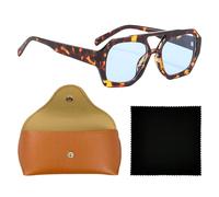 YSJCHEBS 1 Occhiali, 1 Scatola Portaoggetti, 1 Panno Per Occhiali, Occhiali Da Sole Da Donna, Occhiali Irregolari, Occhiali Alla Moda Retrò, Occhiali Classici Per Donna E Uomo