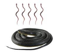 YSJCHEBS 1 Pezzo di Serpente Simulato Nero E 5 Mini Serpenti, Giocattoli Divertenti, Serpenti Giocattolo per Bambini, Giocattoli Creativi con Animali Simulati