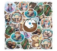 YSJCHEBS 100 Adesivi Lontra Cartone Animato, Adesivi Divertenti E Carini, Adesivi Impermeabili, Possono Essere Utilizzati per Decorare Bottiglie d'Acqua, Custodie per Telefoni E Quaderni