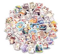 YSJCHEBS 100 Adesivi per Gatti, Adesivi per Graffiti di Cartoni Animati, Adesivi per Bambini, Possono Essere Utilizzati per Decorare Quaderni, Bottiglie d'Acqua E Valigie