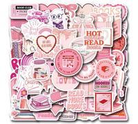 YSJCHEBS 120 Adesivi Rosa, Adesivi Creativi, Adesivi per Decorazioni Graffiti, Adesivi per Ragazze, Possono Essere Utilizzati per Decorare Valigie, Tazze d'Acqua, Scooter, ECC.
