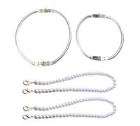 YSJCHEBS 2 Apriborse, 2 Catenelle per Borse, Fermagli per Borse, Fermagli per Borse all'Uncinetto, Manici per Borse Fai da Te, Accessori per Borse, Catene di Perline