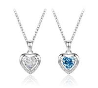 YSJCHEBS 2 Collane con Cuore Oceanico, Collane da Donna, Collane con Ciondolo d'Amore, Collane con Cuore alla Moda, Ornamenti di Gioielli per La Decorazione