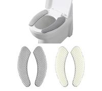 YSJCHEBS 2 Paia di Coprisedili per WC in Peluche, Adesivi per WC, Sedili WC Invernali, Accessori per WC