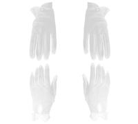 YSJCHEBS 2 Paia Di Guanti In Rete, Guanti In Rete Con Fiocco, Guanti Di Perle, Guanti In Pizzo Da Sposa, Guanti Eleganti Per Il Tea Party, Guanti Da Opera, Guanti Da Ballo