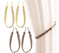 YSJCHEBS 2 Paia di Lacci per Tende, Lacci per Tende in Tessuto, Accessori per Tende, Accessori per La Casa, Lacci per Tende Semplici