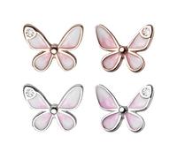 YSJCHEBS 2 Paia di Orecchini A Farfalla, Mini Orecchini A Farfalla, Gioielli con Orecchini A Farfalla, Accessori Carini per Ragazze, Orecchini alla Moda E Versatili, Eleganti Orecchini A Farfalla