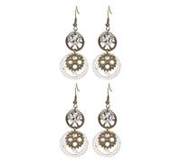 YSJCHEBS 2 Paia di Orecchini A Forma di Ingranaggio, Ganci per Orecchie retrò Personalizzati, Orecchini Creativi, Orecchini Stile Punk, Accessori di Abbigliamento