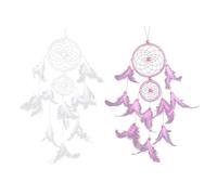 YSJCHEBS 2 Pezzi Acchiappasogni, Acchiappasogni da Parete, Decorativi, Pizzo, Campanelli Eolici, Camera da Letto