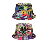YSJCHEBS 2 Pezzi Di Cappelli Colorati, Cappelli Retrò, Cappelli Di Graffiti Creativi, Cappelli Da Sole All'Aperto, Accessori Per Abbigliamento