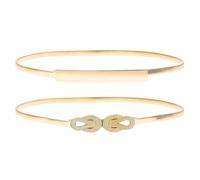 YSJCHEBS 2 Pezzi Di Cinture Metalliche, Cintura Elee, Cintura Semplice E Versatile, Elastica A Cintura, Cinture Femminili Decorative
