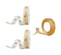 YSJCHEBS 2 Pezzi di Nastri Stampati A Forma di Cuore, 1 Pezzo di Nastro di Garza di Neve, Nastro d'Amore, Decorazione del Nastro per Avvolgere Fiori, Nastro Decorativo Dorato, Decorazione del Nastro