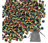 YSJCHEBS 200 Pezzi di Perline in Quattro Colori E Borsa A Rete da 1 Pezzo, Accessori per Gioielli Fai-da-Te, Materiali Decorativi Fai-da-Te, Orecchini E Braccialetti