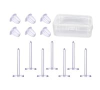 YSJCHEBS 300 Set di Tappi per Orecchie Piatti, 1 Scatola di Immagazzinaggio, Chiusure per Orecchini in Silicone, Orecchini in Silicone, Orecchini Trasparenti, Piercing Trasparenti