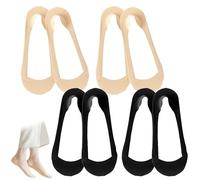 YSJCHEBS 4 Paia Di Calzini Da Donna, Calzini Antiscivolo Da Donna, Calzini Sottili Da Donna, Calzini In Cotone Traspirante, Calzini A Rete Da Donna, Calzini Morbidi Elastici