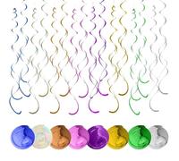YSJCHEBS 48 Pezzi di Decorazioni Pendenti A Spirale, Decorazioni Colorate, Decorazioni Creative, Forniture per Feste, Decorazioni per Scene di Feste, Decorazioni Riutilizzabili
