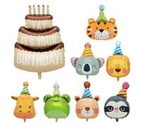 YSJCHEBS 8 Pezzi Palloncini Animali da Cartone Animato, Decorazione per Feste di Compleanno, Palloncini Decorativi Dolci, Palloncini Gonfiabili per Bambini