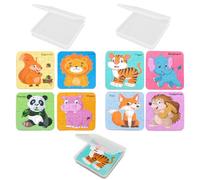 YSJCHEBS 8 Set di Puzzle con Animali dei Cartoni Animati, Puzzle in Legno, Giocattoli Puzzle per Bambini, Giocattoli Didattici per Bambini, Giocattoli Didattici per La Prima Infanzia