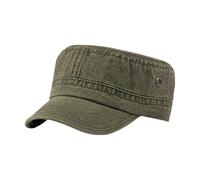 YSJCHEBS Berretto Militare Lavato In 1 Pezzo, Piatto Retrò, Personalizzato Versatile, Con Visiera Regolabile, Adatto Sia Per Uomini Che Per Donne