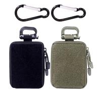 YSJCHEBS Borsa di Stoccaggio Medica da 2 Pezzi, Moschettone da 2 Pezzi, Mini Borsa, Portafoglio Tattico, Mini Scatola di Immagazzinaggio, Attrezzatura Tattica, Borsa A Portafoglio