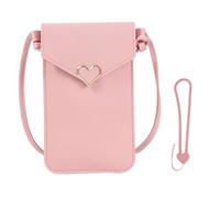 YSJCHEBS Borsa Per Cellulare Rosa Da 1 Pezzo E Cordino Per Cellulare Da 1 Pezzo, Borsa A Tracolla In Pelle Pu, Borsa Per Ragazze, Portamonete, Borsa A Tracolla Portatile