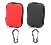 YSJCHEBS Borse per Cuffie da 2 Pezzi E Moschettoni Neri da 2 Pezzi, Custodia Rettangolare, Custodia Impermeabile, Custodia Portatile, Custodia per Piccoli Oggetti