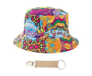 YSJCHEBS Cappello A Secchiello Stampato Colorato Da 1 Pezzo, Clip Per Cappello Da 1 Pezzo, Cappello Da Sole Reversibile, Cappello Da Sole Traspirante E Confortevole, Cappello Da Decorazione Per Feste