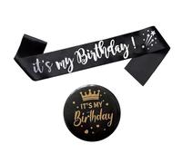 YSJCHEBS Cinghie di Compleanno da 1 Pezzo E Badge di Compleanno da 1 Pezzo, Cinghie E Badge per Feste di Compleanno, Accessori di Abbigliamento per Feste, Forniture per Feste