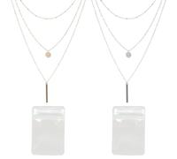 YSJCHEBS Collane Multistrato da 2 Pezzi E Sacchetti Trasparenti per Gioielli da 2 Pezzi, Collane Multistrato, Collane Bohémien, Collane Semplici alla Moda, Collane con Ciondolo