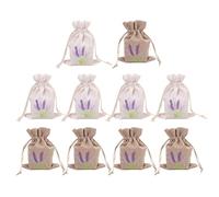YSJCHEBS Confezione da 10 Sacchetti in Lino Lavanda, Sacchetti in Lino Lavanda, Sacchetti in Lino Lavanda, Sacchetti in Stoffa, Sacchetti in Cotone, Sacchetti per Dormire alla Lavanda